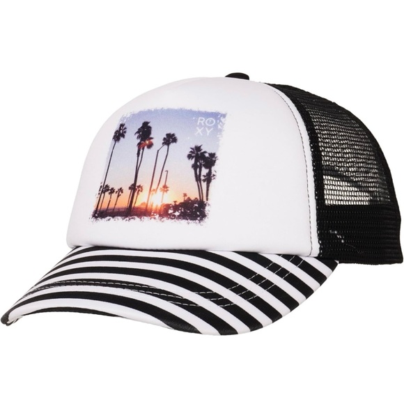 Roxy Accessories - Roxy Truckin' Stripe Tropical Sunset Trucker Hat